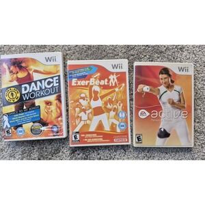 Wii  Dance Workout, ExerBeat, and Active personal trainer dvds workout dance